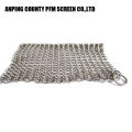 Long life easy to clean stainless steel chainmail scrubber